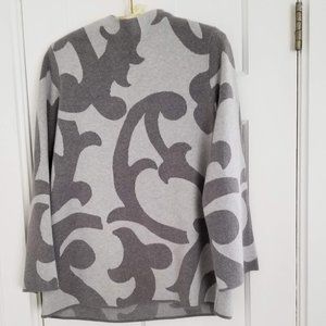 Chico's sz 1 sweater. Mock turtleneck, zipper up back.